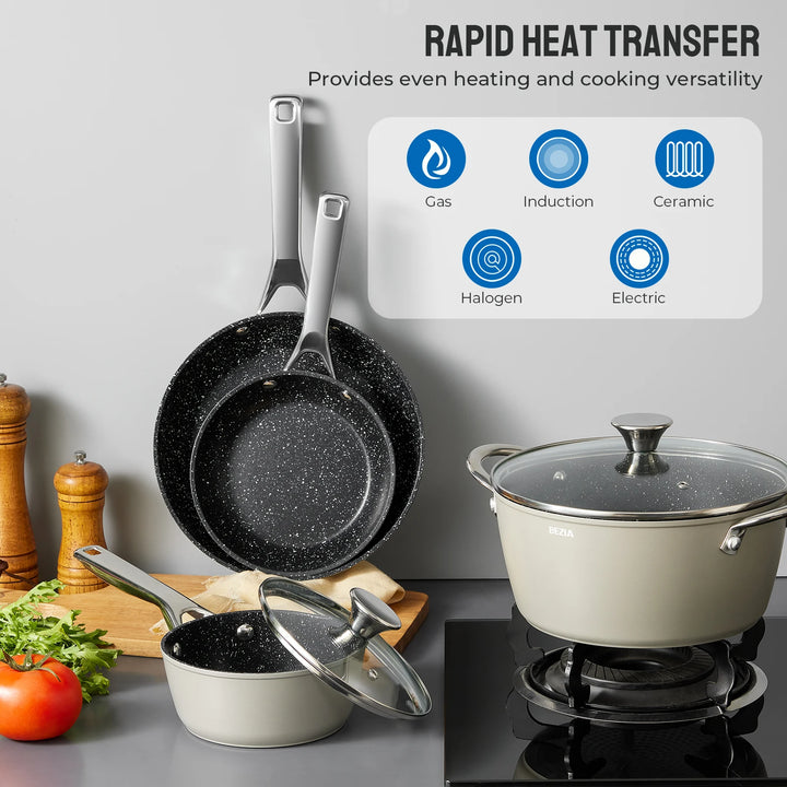 【中古】N organic Bright ４点セット BEZIA 10-Piece Nonstick Induction Cookware Set – Bright Links USA
