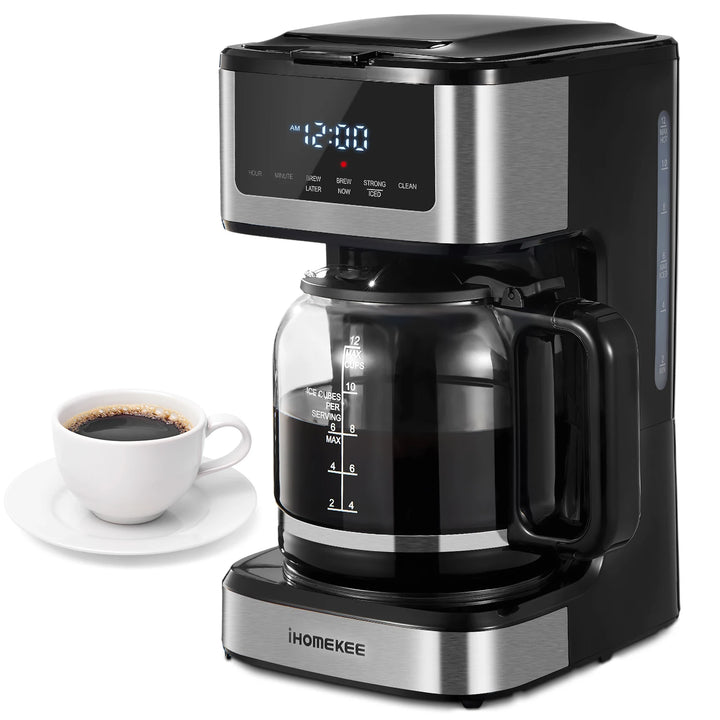 12-Cup Programmable Drip Coffee Maker with Touch Screen  Bright Links USA